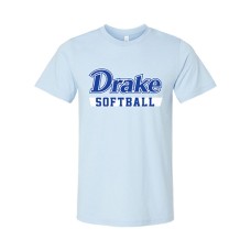 Drake 2024 Softball Bella Canvas Short-sleeved T (Heather Baby Blue)