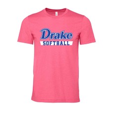 Drake 2024 Softball Bella Canvas Short-sleeved T (Heather Charity Pink)